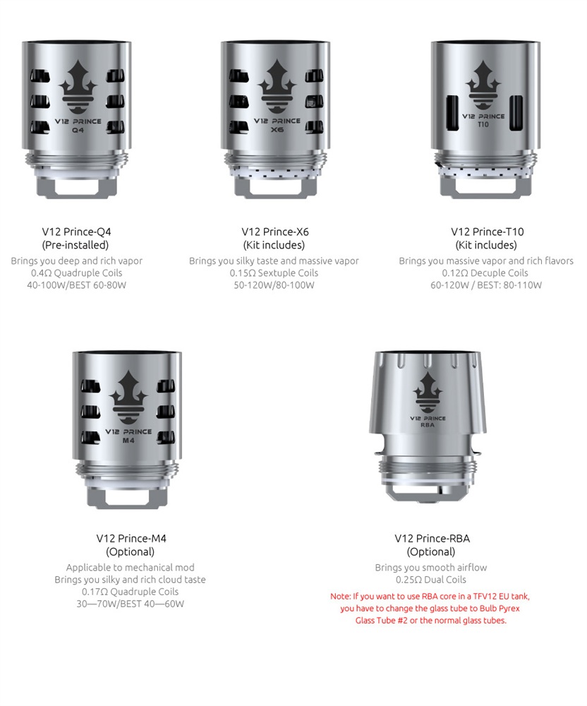 Smok TFV12 Prince Coils - Pack of 3